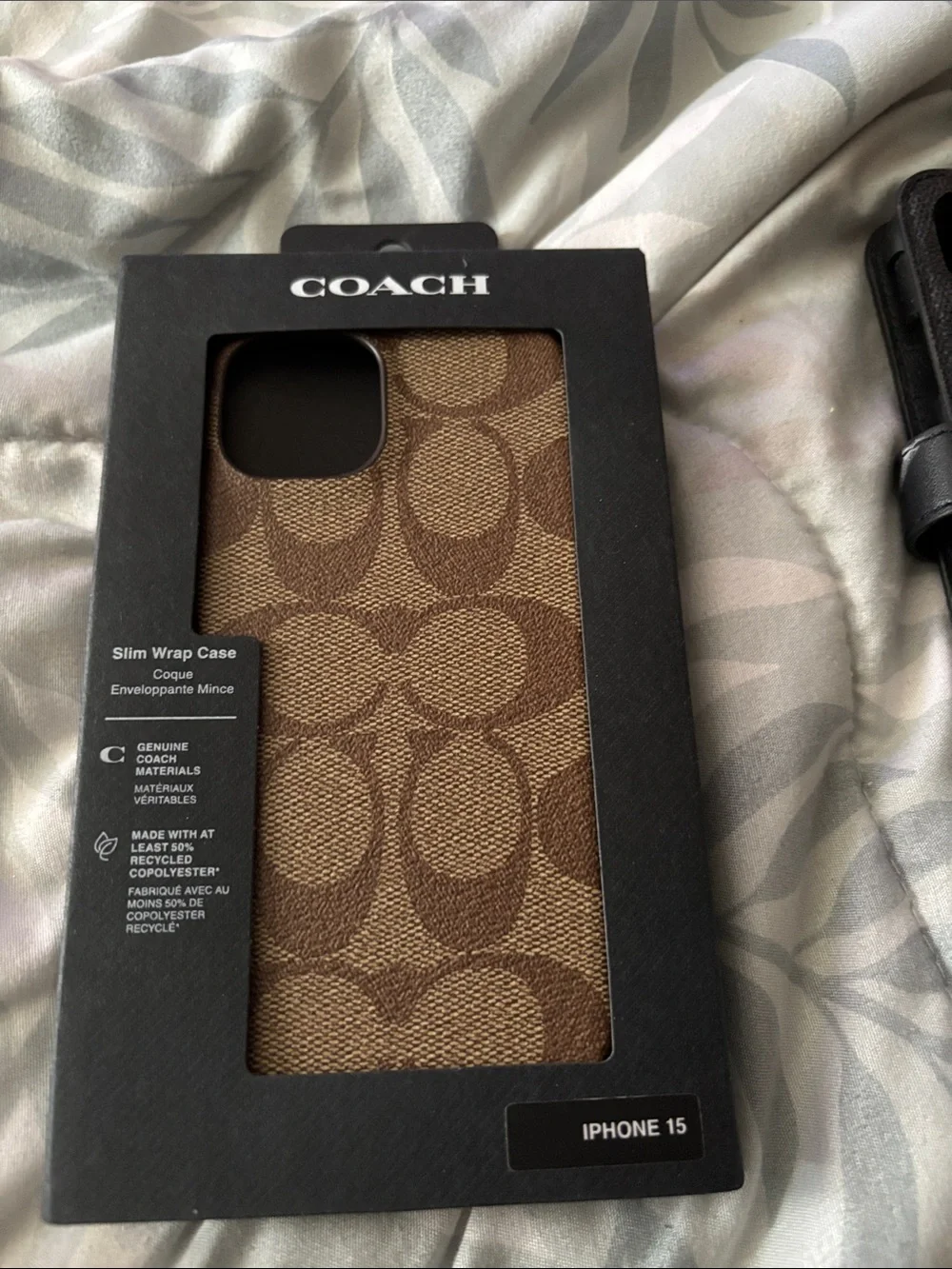 Coach Brown Monogram Canvas iPhone 15 Case